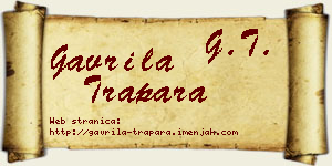 Gavrila Trapara vizit kartica
